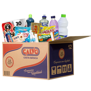 cesta de higiene e limpeza clean