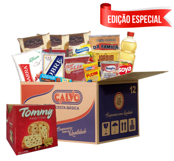 cesta básica fraterna com panetone - edição especial