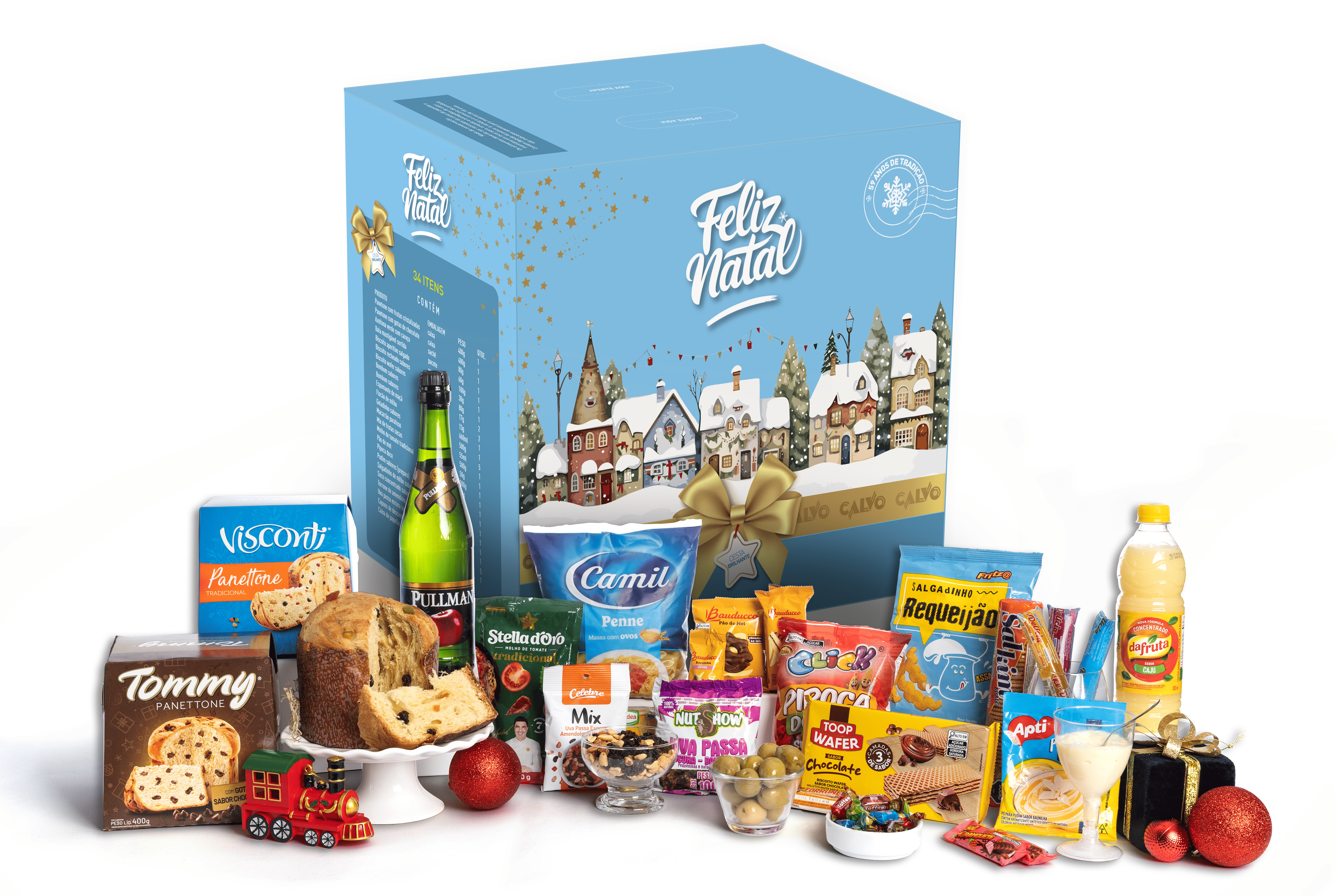 CESTA DE NATAL - KIT BRILHANTE - CALVO