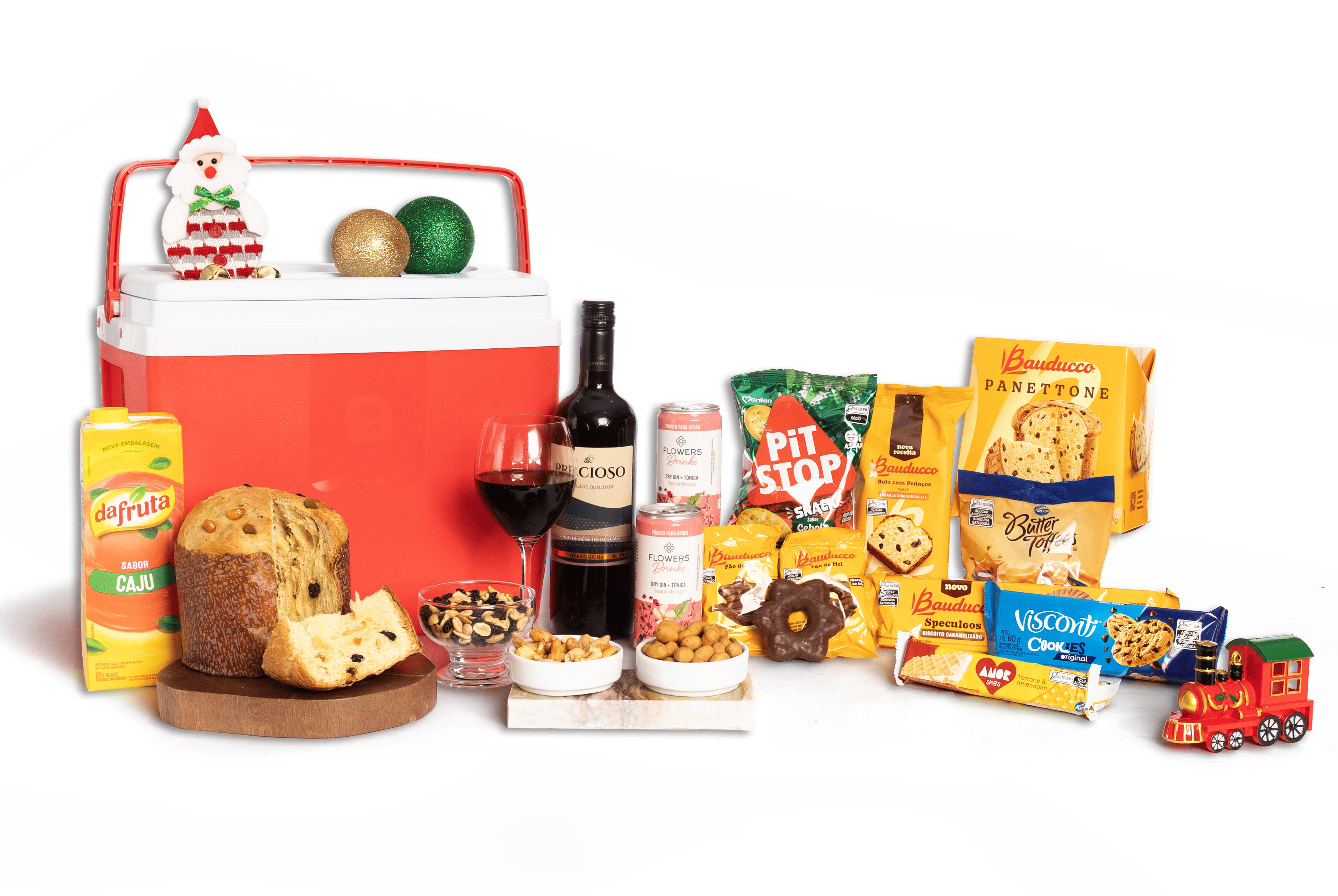 CESTA DE NATAL - KIT TURQUESA - CALVO